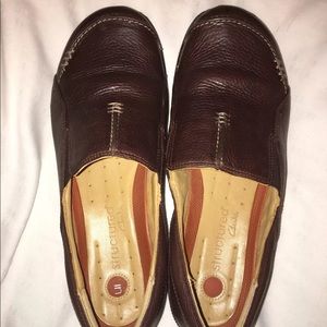 Clarks Unstructured Brown Leather Loafer 10